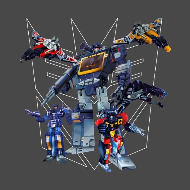 Masterpiece Soundwave and Cassettes by Draconis130