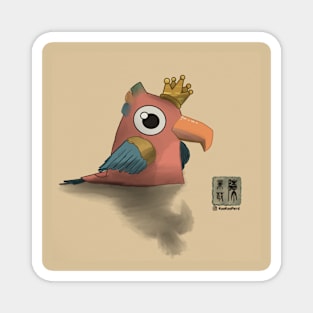 King Tim the Parrot Magnet