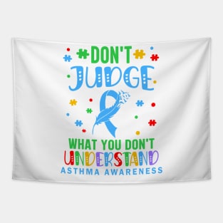 World Asthma Awareness Month Blue Ribbon Tapestry