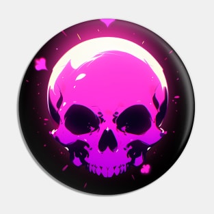 A skull with a pink light Pin