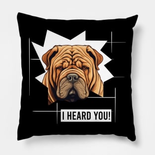 Funny Chinese Shar Pei Dog Owner Humor Sharpei Pillow