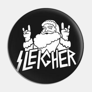 Santa goes Metal Santa Sleigher Funny Christmas for Metalheads Pin