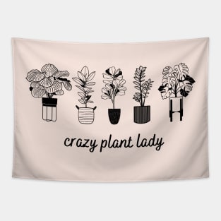 Crazy Plant Lady V1 , Plant lady, Plant Mom Tapestry