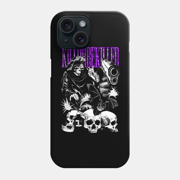 skull with gun Phone Case by TWISTED home of design