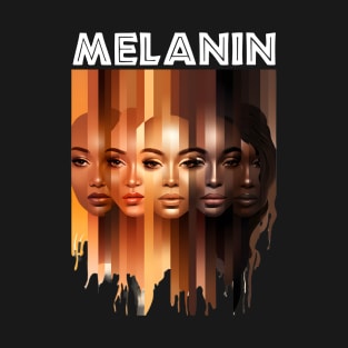 Melanin Shades Afrocentric Beauty For Women T-Shirt