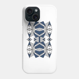 Triangle Tribal #2 Navy Phone Case