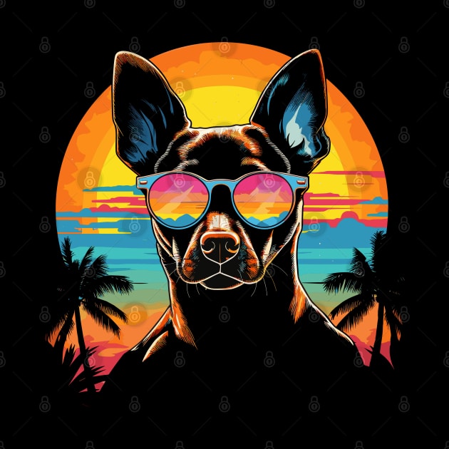 Retro Wave Basenji Dog Shirt by Miami Neon Designs