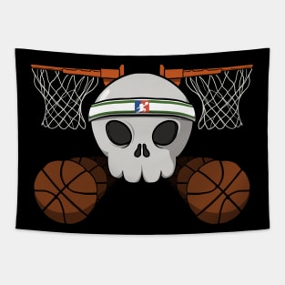 Basketball crew Jolly Roger pirate flag (no caption) Tapestry