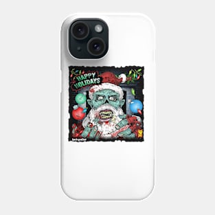 Santa Zombie wants Brains by Grafixs© / Miguel Heredia Phone Case