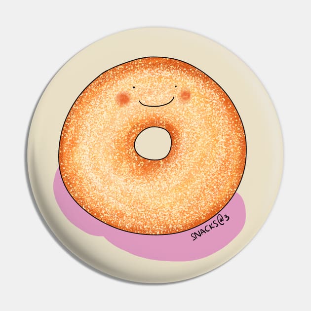 Sweet Sweet Sugar Donut Pin by Snacks At 3