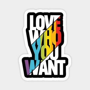 Love who you want! Magnet