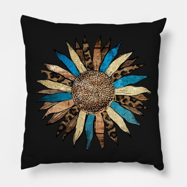 Golden Sun has rays of leopard Pillow by Adele