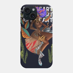 Black Power Earth Phone Case