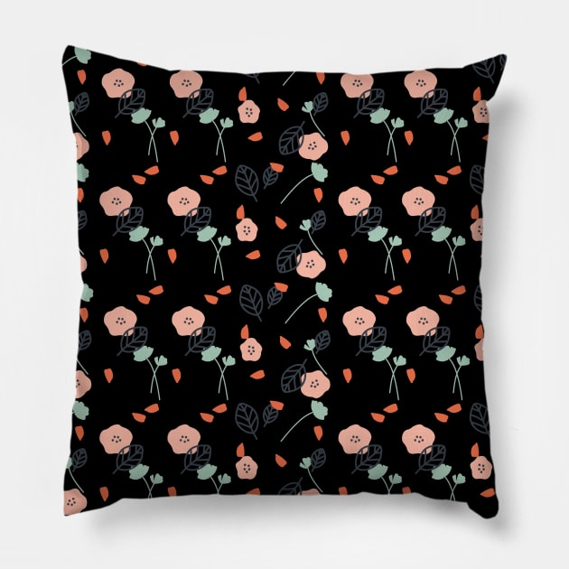 Floral pattern print Pillow by Theblackberry