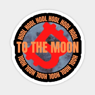 Bitcoin HODL To The Moon Magnet