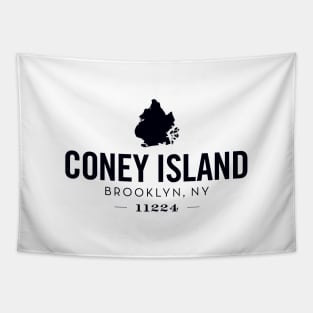 Coney Island (black) Tapestry