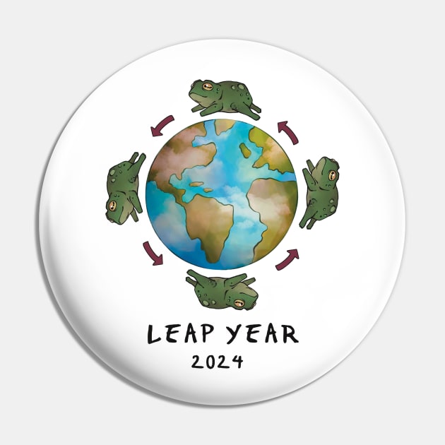 Leap Year 2024 Frog Tee Pin by Underdog Artstudio