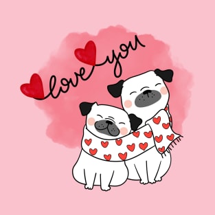 LOVE YOU Cute Dogs T-Shirt