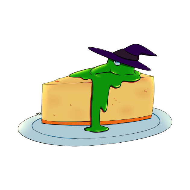 Cheesecake Witch for Halloween by hitoridraws