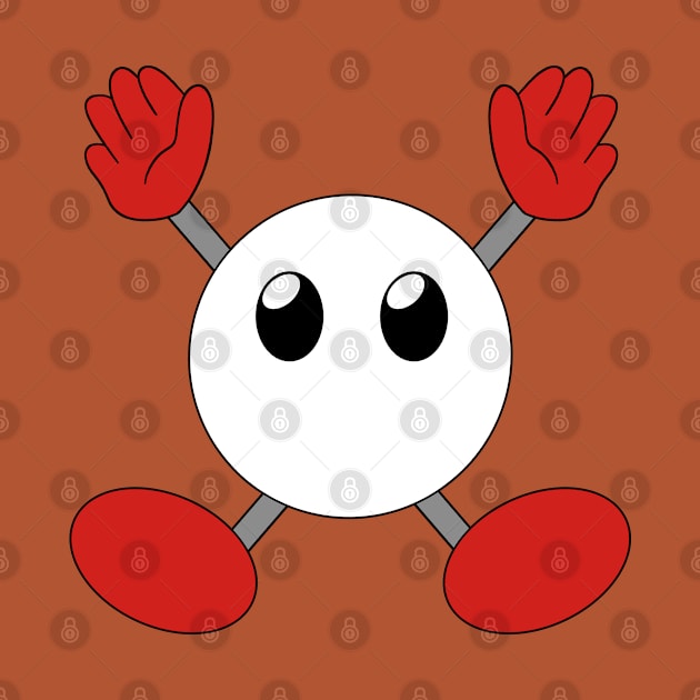 Round Boi In White And Red by AislingKiera