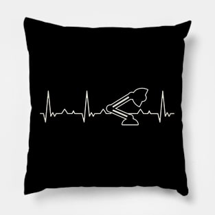 Office Lamp. Heart. Love. EKG. Pulse. Beat. Pillow