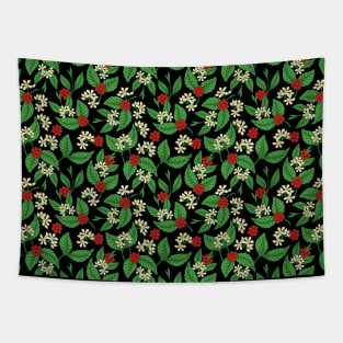 Coffee Tree Icon Pattern Tapestry