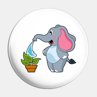 Elephant with Plant Pin