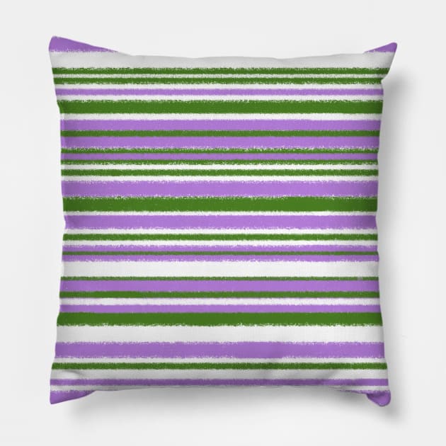 Genderqueer grunge stripes Pillow by TooCoolUnicorn