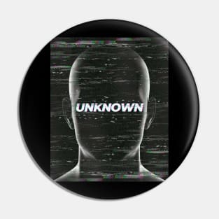 UNKNOWN. Distorted. Vintage. Retro. Grayscale. Glitch Pin