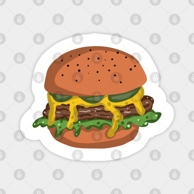 Delicious Hamburger Magnet by RiyanRizqi