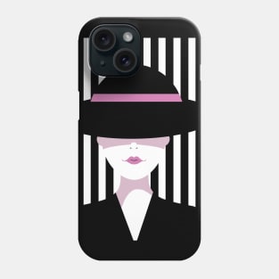 woman in hat retro  design Phone Case