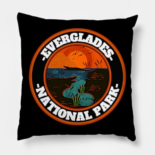 Retro Everglades National Park Pillow