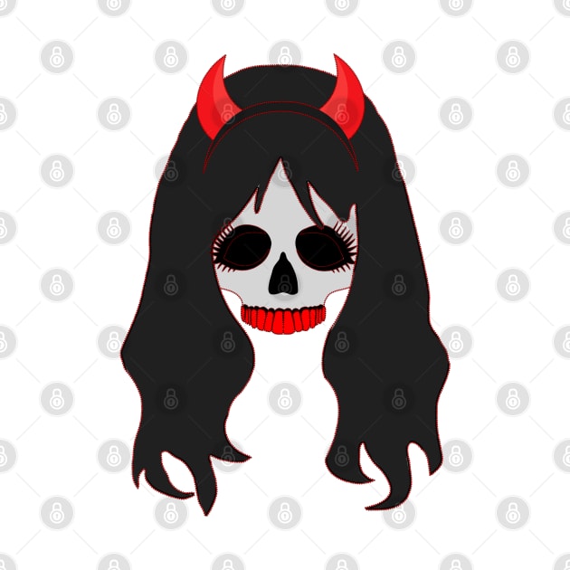 Devil Girl Skull by Nuletto