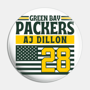 Green Bay Packers Dillon 28 American Flag Football Pin