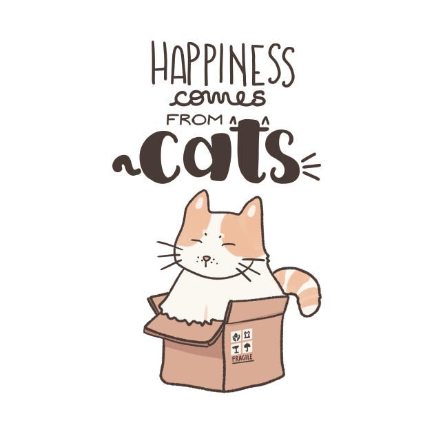 Happiness comes from cats by CriticalCat