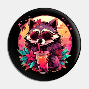 cool raccoon Pin