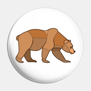 Shapely Brown Bear Pin