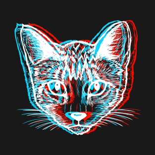 Psychedelic Trippy Rave Cat Abstract Vaporwave Gift T-Shirt