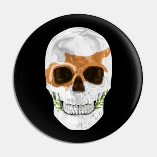 Cyprus Flag Skull - Gift for Cypriot With Roots From Cyprus Pin