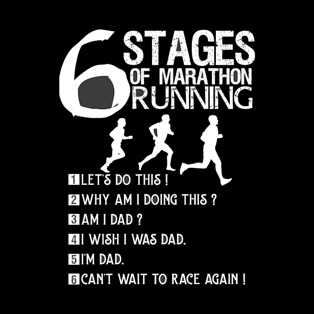 6 Stages of Marathon Running by Fox Dexter