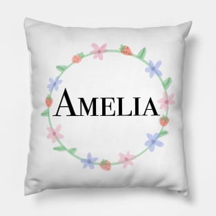 Amelia name design Pillow