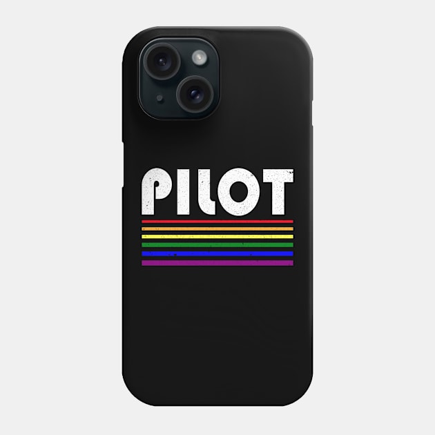 Pilot rainbow stripe design Phone Case by VFR Zone