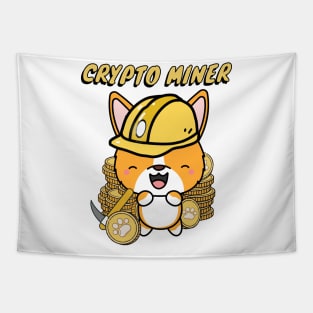 Funny Corgi is a Crypto Miner Tapestry