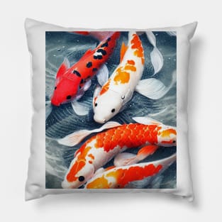 The Art of Koi Fish: A Visual Feast for Your Eyes 20 Pillow