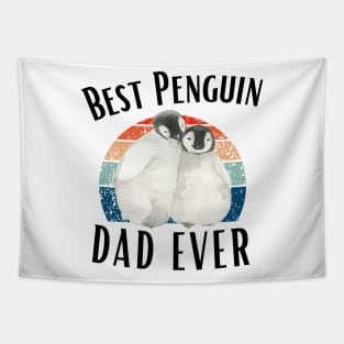 Best Penguin Dad Ever - Funny Penguin Quote Tapestry