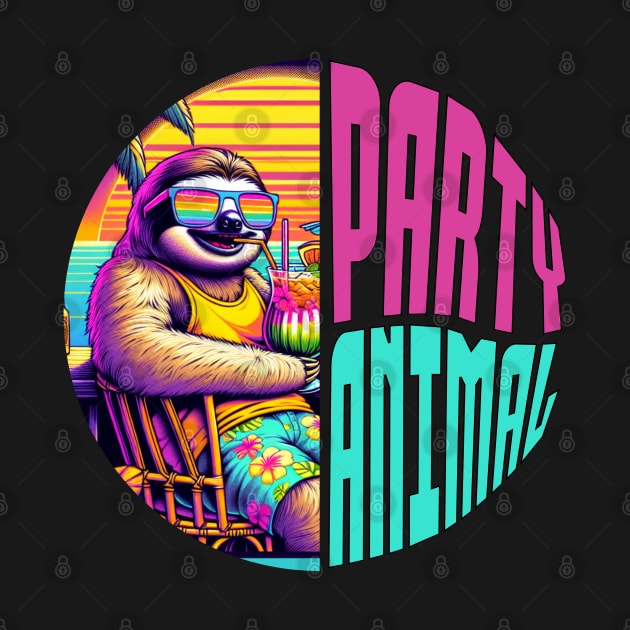 Party Animal Sloth by TravelTeezShop