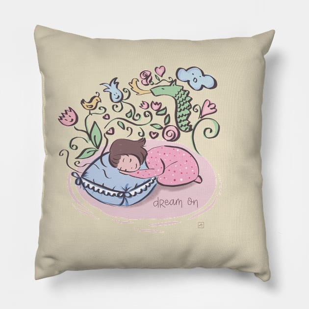 Dream on Pillow by nasia9toska