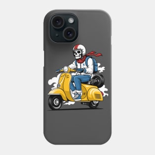 Scooter never dies yellow Phone Case