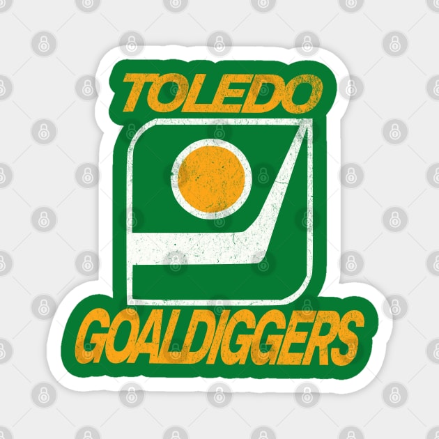 Defunct Hockey Team Toledo Goaldiggers Hockey Magnet by Yesteeyear