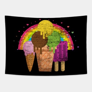 Rainbow Ice Cream Lover Summer Sweets Foodie Ice Cream Tapestry